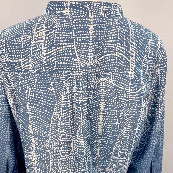 Soft Surroundings Blue Brigitte Tunic Style Blouse. Size Medium. - Picture 6 of 13